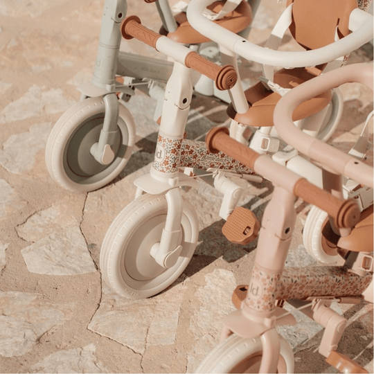 Fille utilisant le vélo évolutif Flowers | Little Dutch