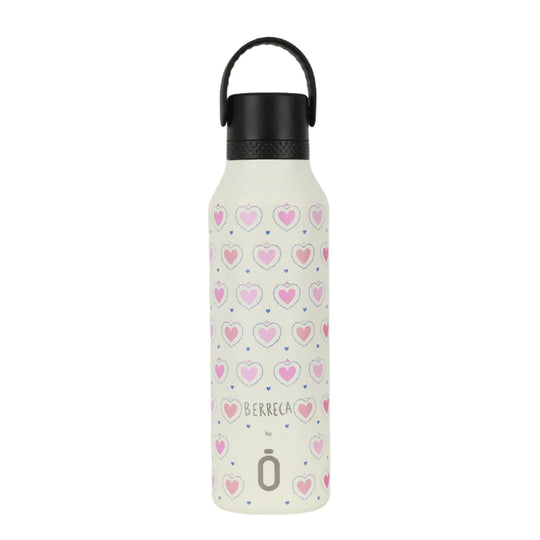 Berreca by Runbott Pink Hearts Reusable Stainless Steel Thermal Bottle