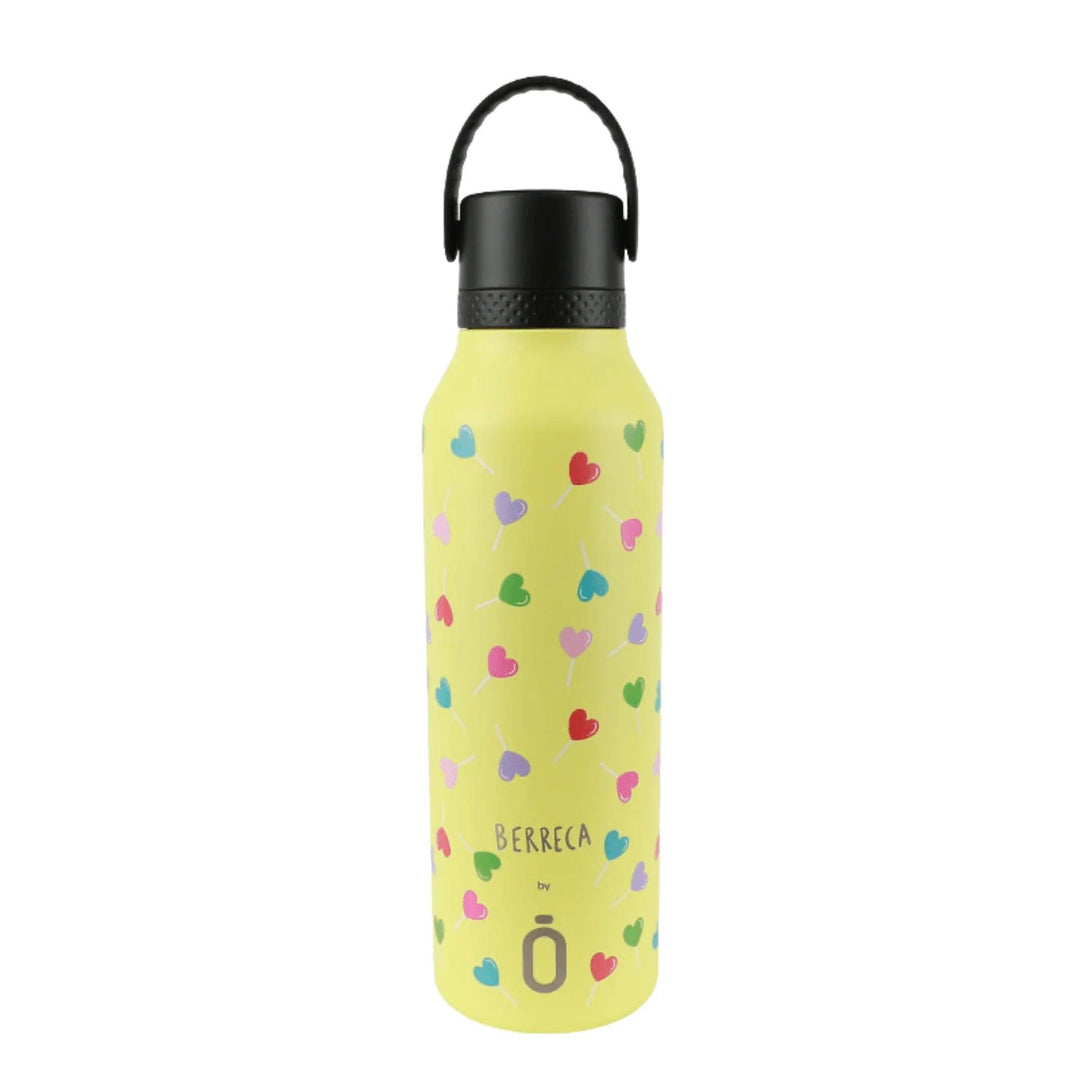 Botella termo Runbott, con recubierto cerámico con dibujos de caramelos