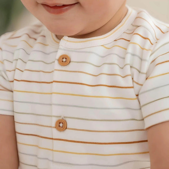 Stripes Short-Sleeve T-Shirt - detail | Little Dutch