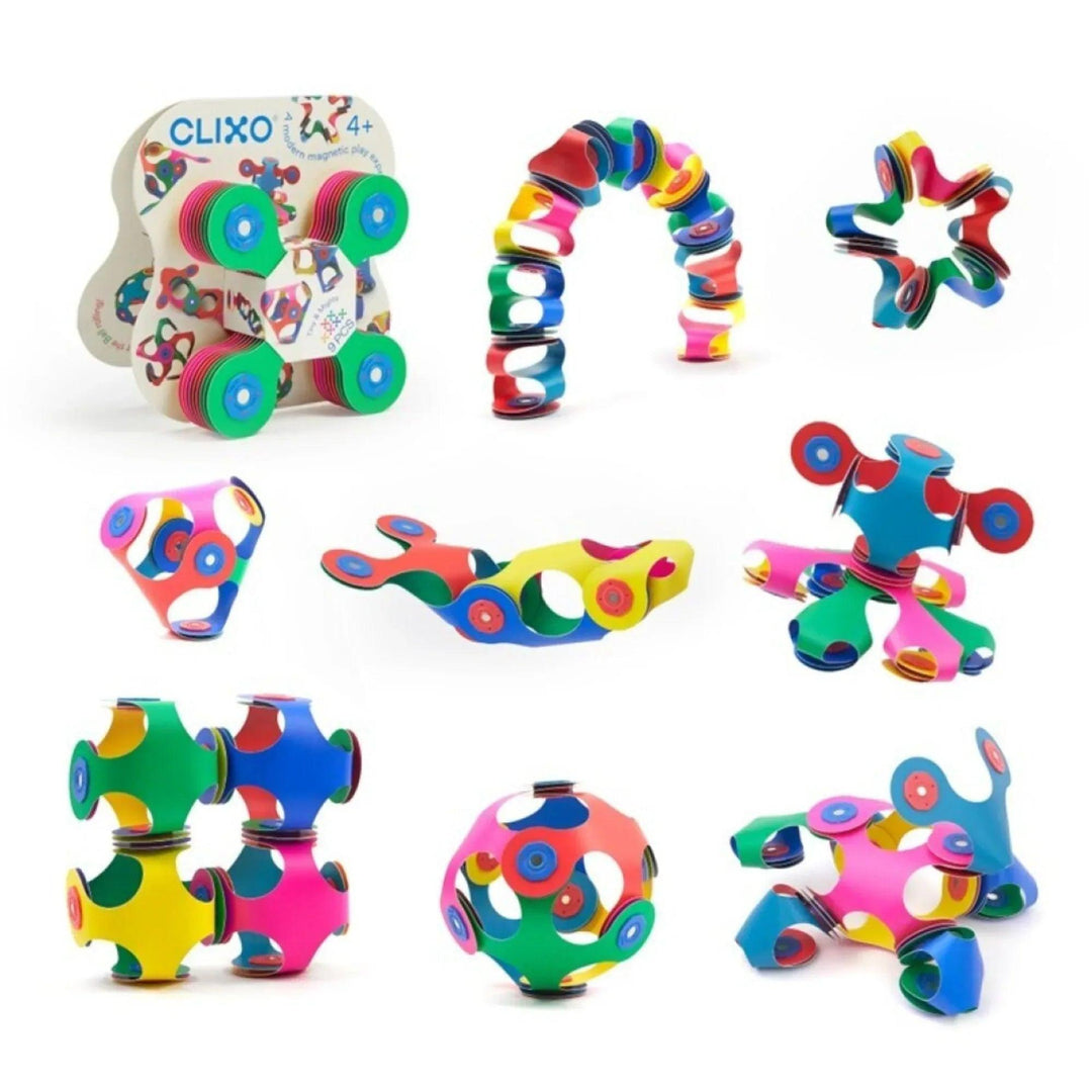 Giocattolo magnetico Clixo con molteplici forme di costruzione creative