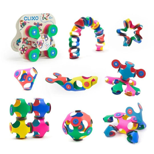 Giocattolo magnetico Clixo con molteplici forme di costruzione creative