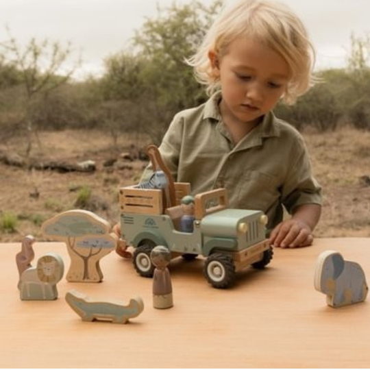 Coche safari de madera Safari Friends de Little Dutch, imagen 3