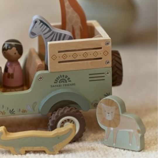 Coche safari de madera Safari Friends de Little Dutch, imagen 4