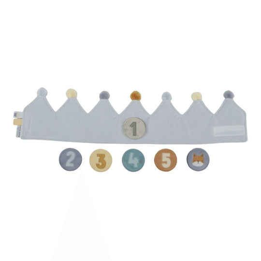 Couronne d'anniversaire Bleue - chiffres interchangeables | Little Dutch