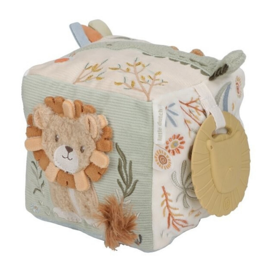 Safari Friends soft cube for sensory exploration