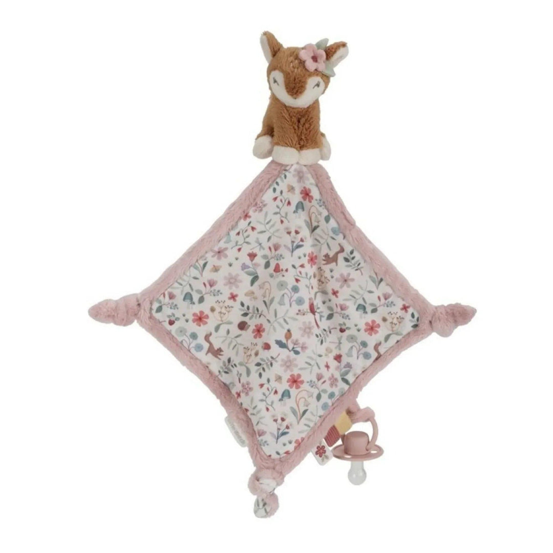 Deer dou dou Little Dutch avec couverture à fleurs et ruban pour tétine, parfait pour les bébés.