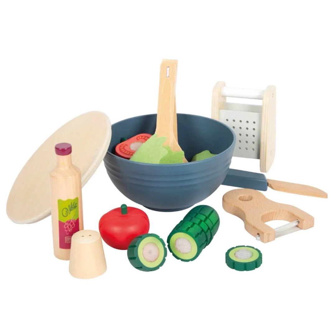 Salade à jouer en cuisine, jeu symbolique
