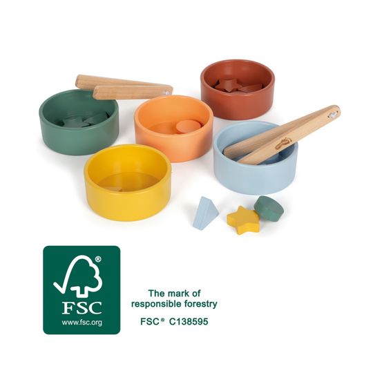 Montessori sorting game with tongs - ergonomic tongs | Legler