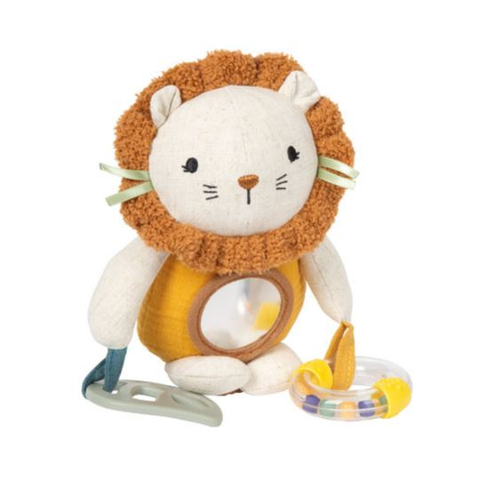 Little Lion hanging toy - textures and teething ring | Legler