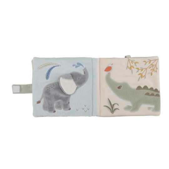 Safari Friends soft book for baby's sensory play