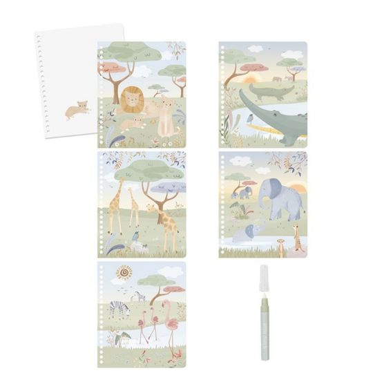 Libro mágico para colorear con agua Jim Safari de Little Dutch, imagen 4