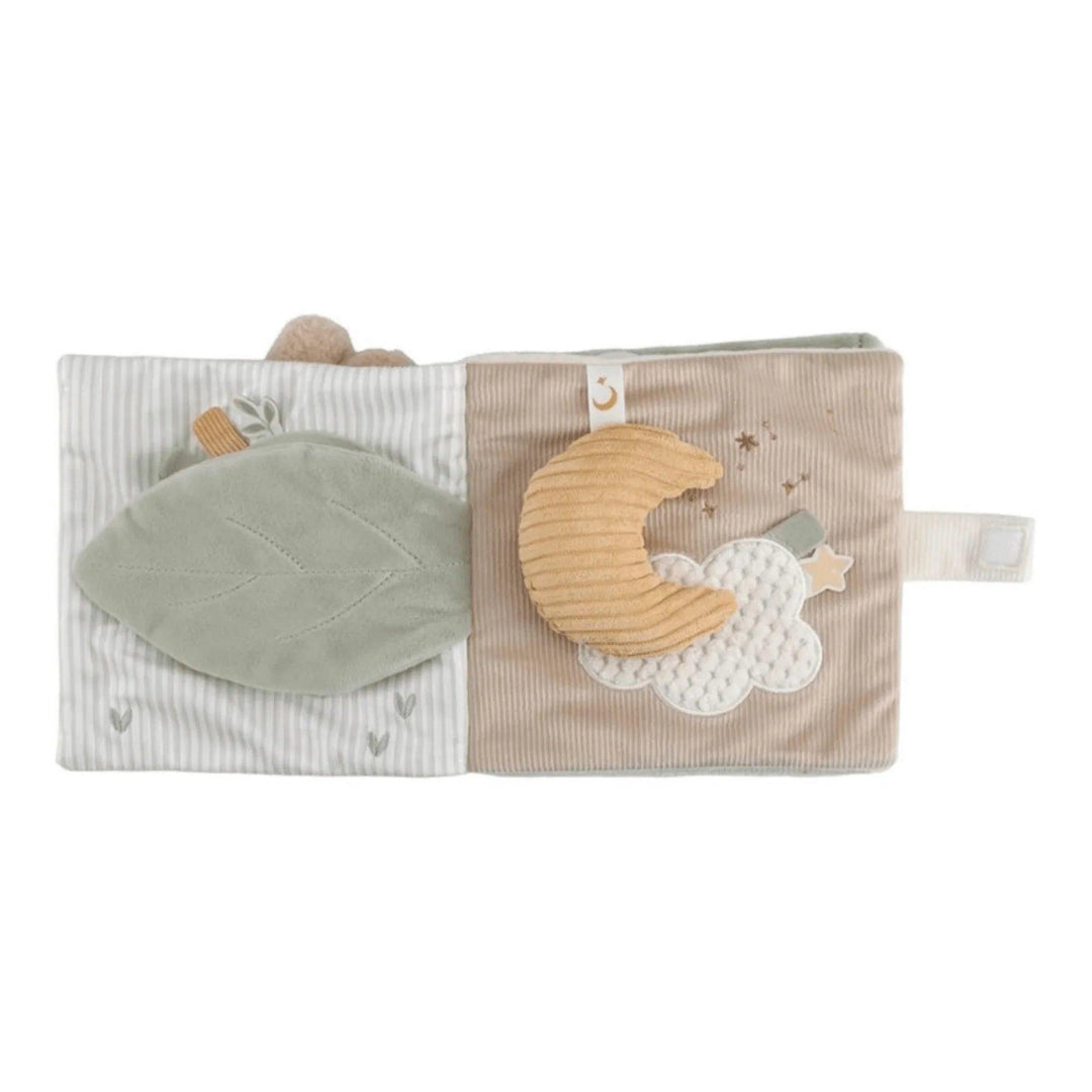 Livre d'activités sensorielles Little Dutch avec lune, nuage et feuille pour bébé