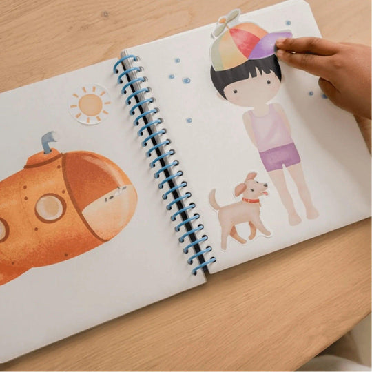 Libro per vestire Jim & Friends - adesivi | Little Dutch