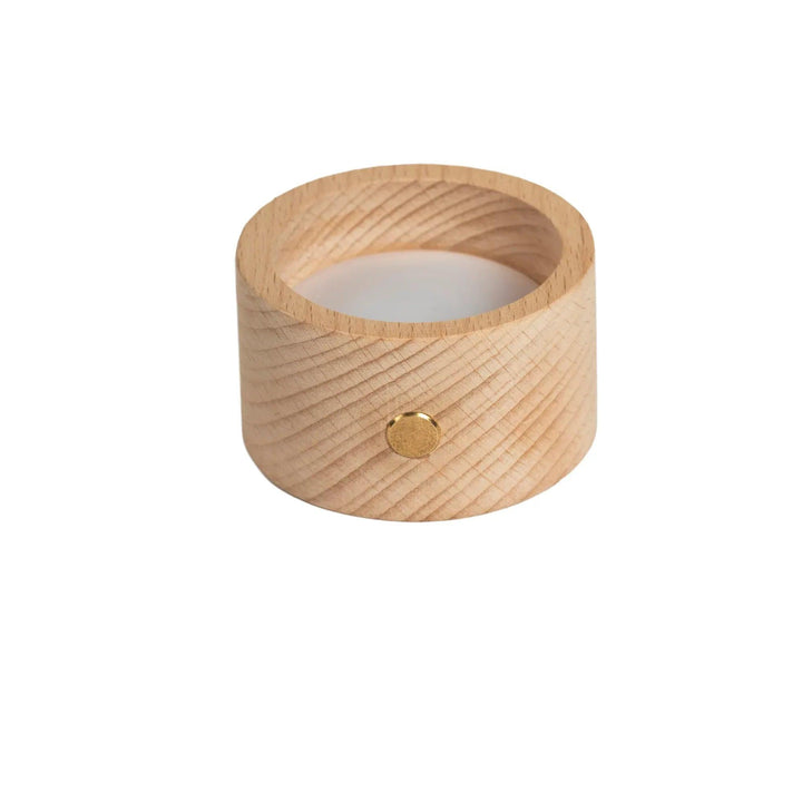 Light base petit boum made of natural wood for sensory bottles