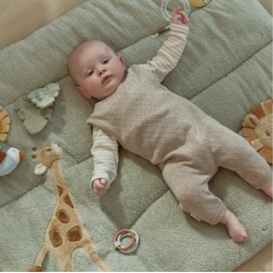Safari Friends padded play mat with sensory activities