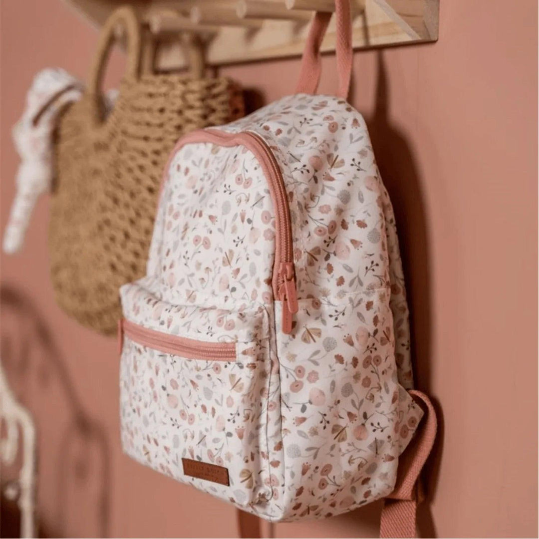 Sac à dos d'école mural rose pour enfant avec imprimé floral