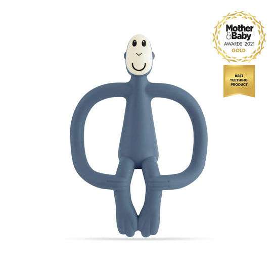 Mordedor de silicona para bebé Matchstick Monkey color azul marino, ganador premio Best Teething Product Mother & Baby