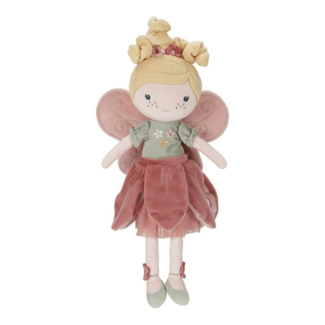 muñeca little dutch de pie con su falda y alas