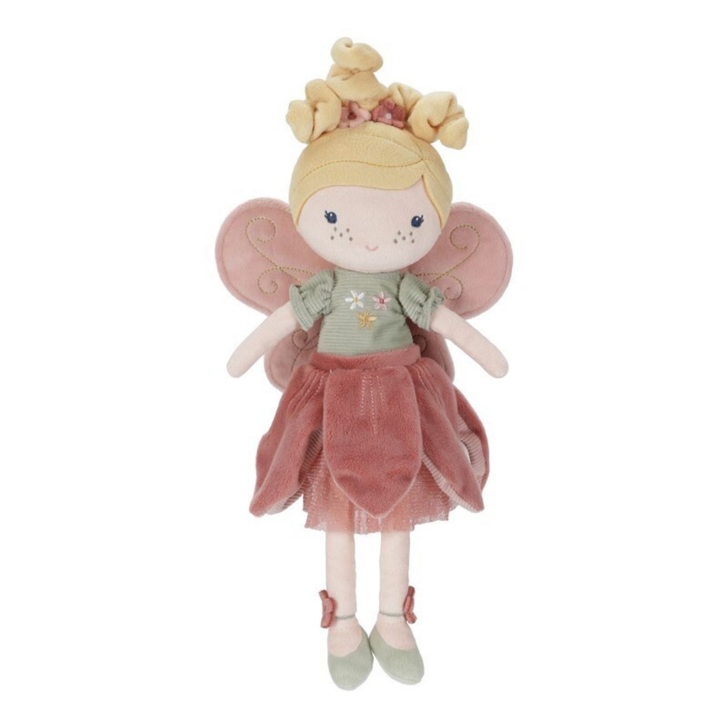 muñeca little dutch de pie con su falda y alas