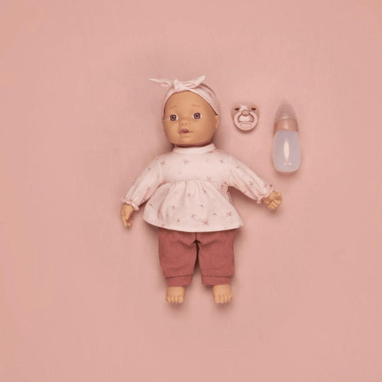 Little Dutch Baby Doll Set with Pink Outfit, Pacifier and Bottle, Perfect for Hours of Play