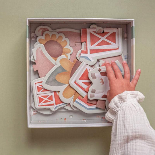 Puzzle 6 en 1 Little Farm - détail | Little Dutch
