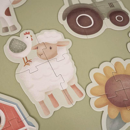 Puzzle 6 en 1 Little Farm - pièces | Little Dutch