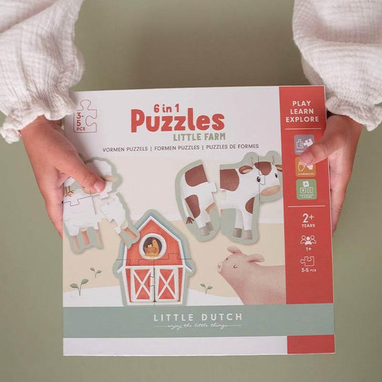 Puzzle 6 en 1 Little Farm - jeu pour enfants | Little Dutch