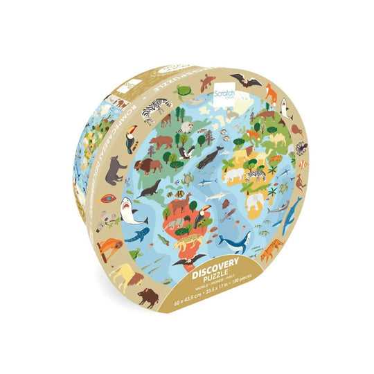 World Map Puzzle 150 Pieces - additional view | Scratch