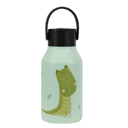 Bouteille thermos de marque Runbott avec un motif crocodile