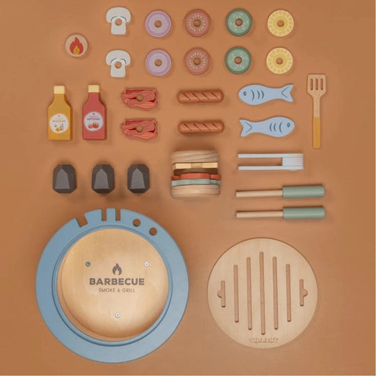 Set barbecue en bois - jeu symbolique | Little Dutch