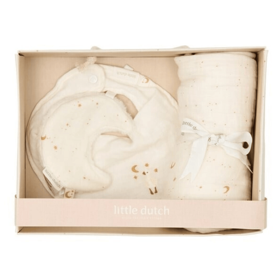 Set regalo per neonati Little Dutch Coniglietto con copertina in mussola, bavaglino e clip per ciuccio.