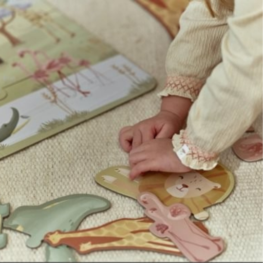 Set de seis puzles Safari Friends de Little Dutch, imagen 2