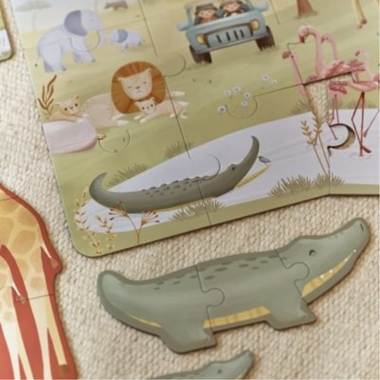 Set de seis puzles Safari Friends de Little Dutch, imagen 5