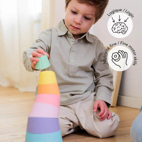 STAK stacking game - in use | Oppi