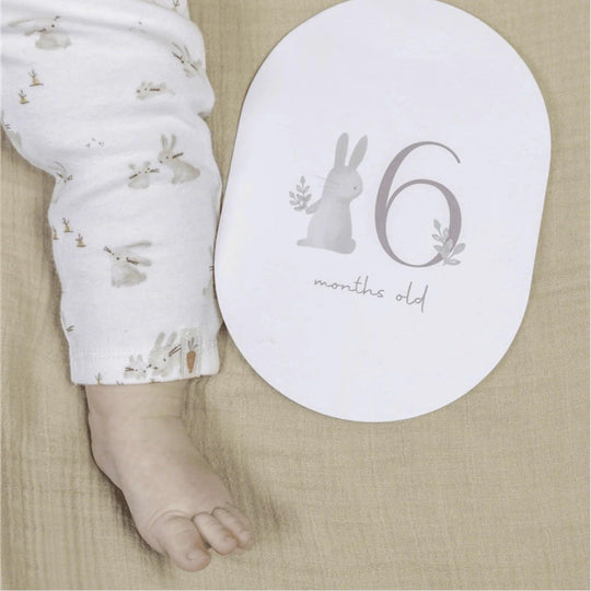 Cartes Milestone Baby Bunny - en utilisation | Little Dutch