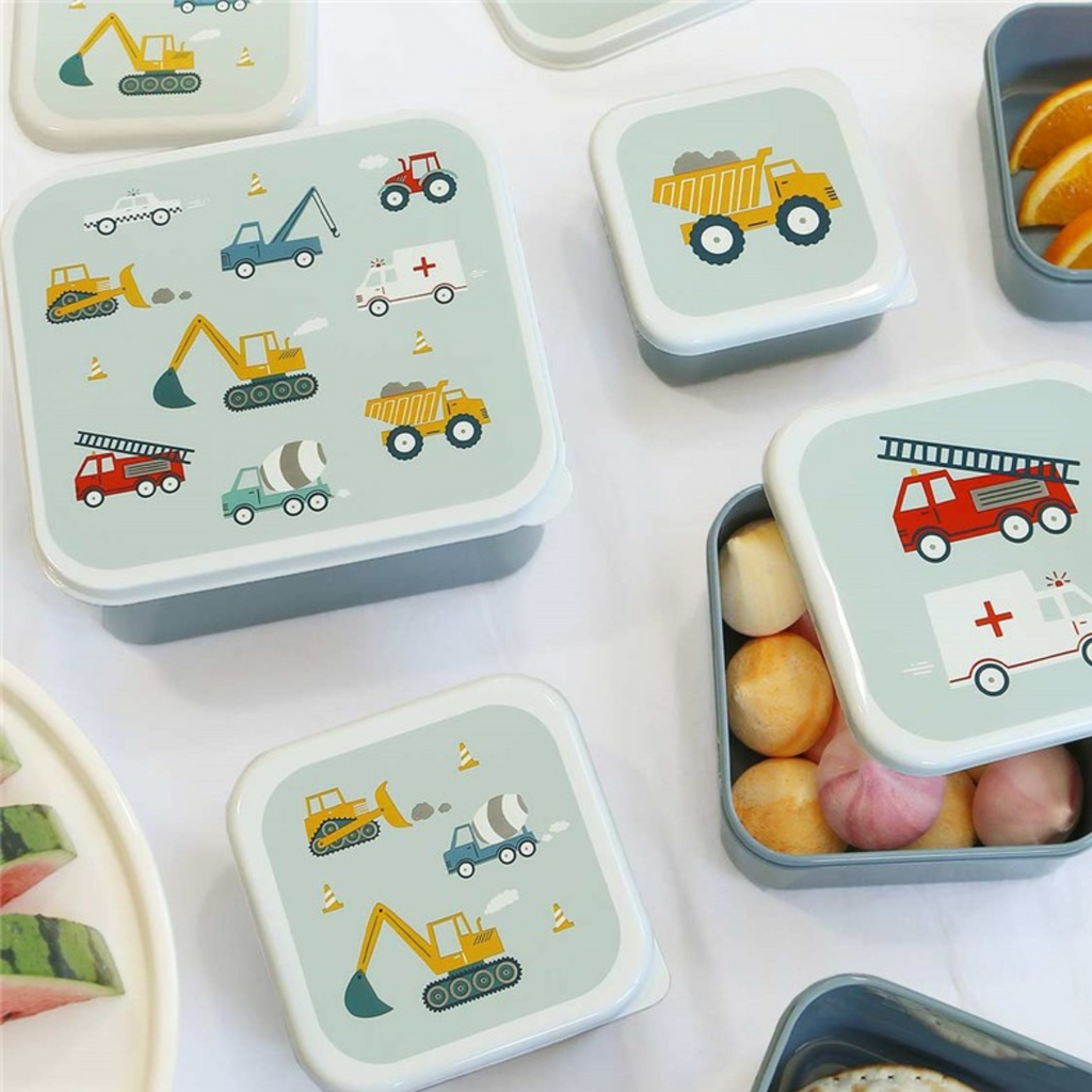 Set de snack para ir al colegio, 4 cajas