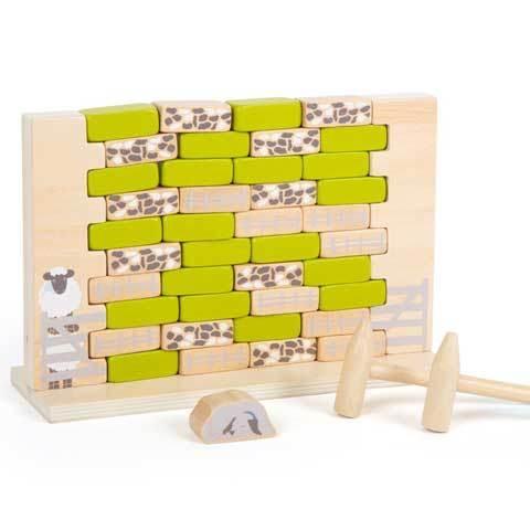 Gioco da tavolo: vediamo chi riesce a impedire che il muro crolli.