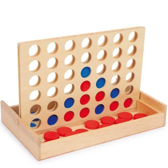 gioco di fila di quattro in legno