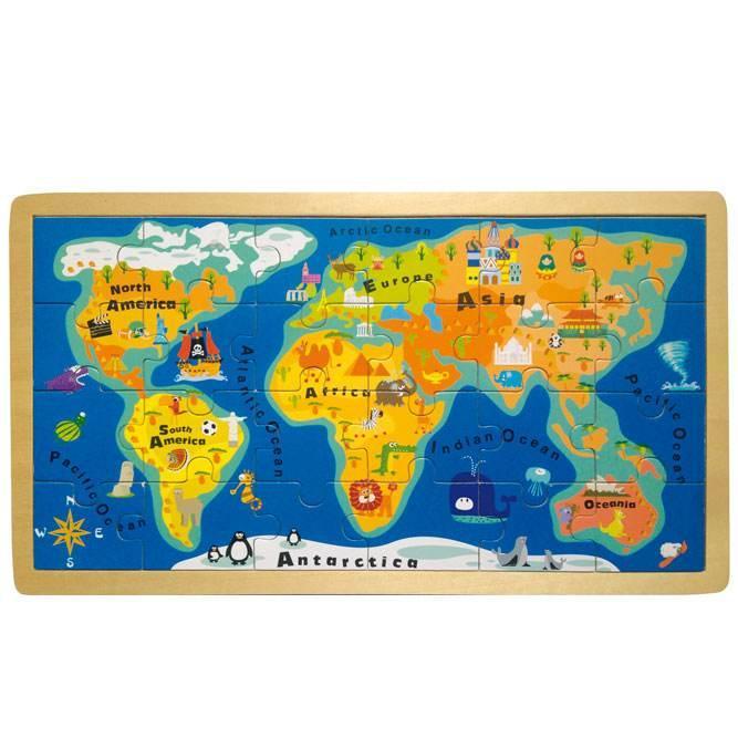 Puzzle della mappa del mondo