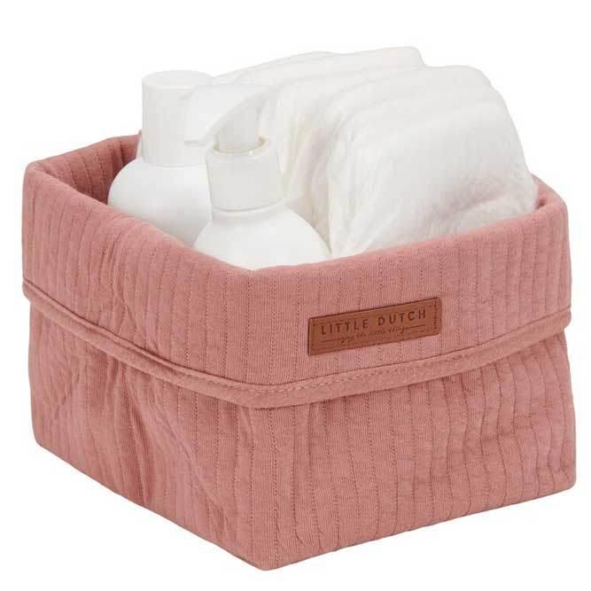 Cesta_algodon_bebe_rosa - Bimbi Montessori