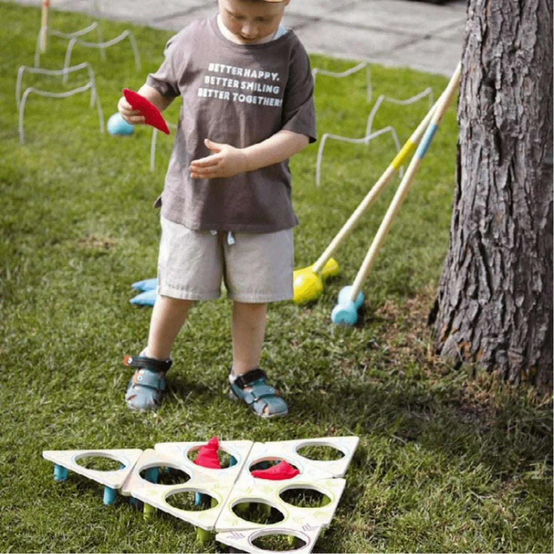 Children's game of shooting sacks