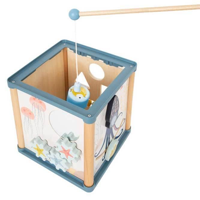 Cubo delle abilità motorie con cui puoi giocare a pescare con i blocchi magnetici