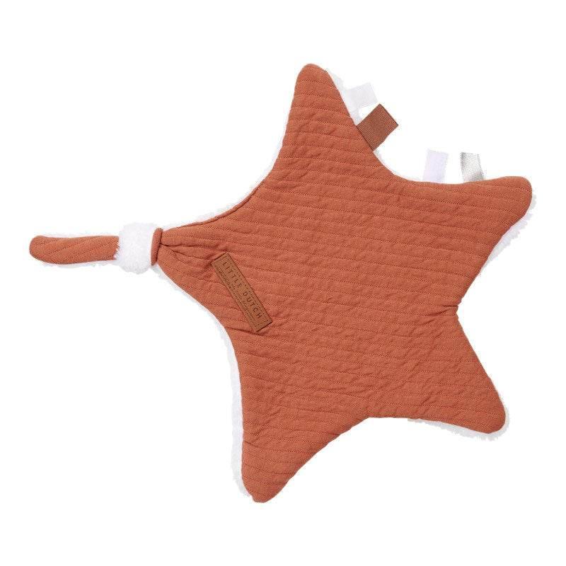 Brown star-shaped doudou by Little Dutch