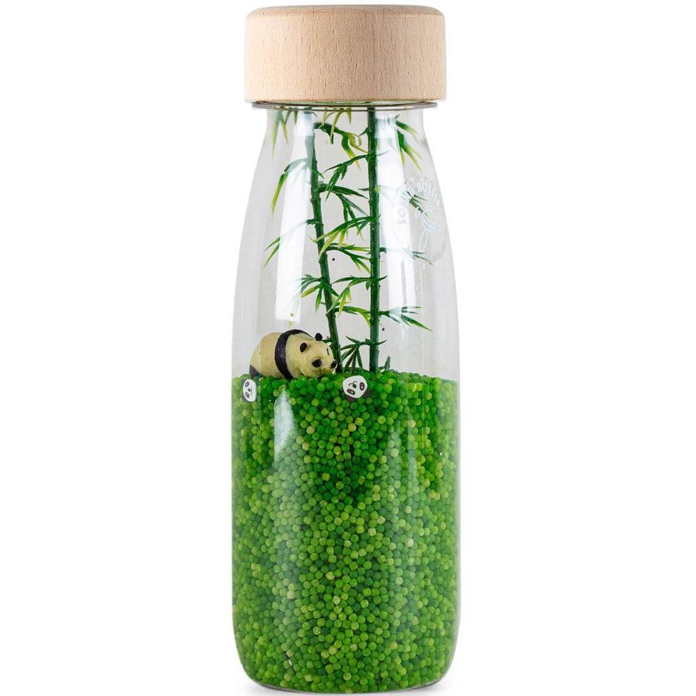 Botella sensorial con panda