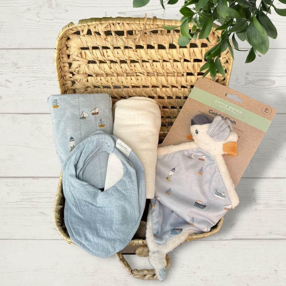 Navy newborn basket