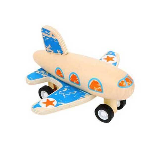 Avión de color azul