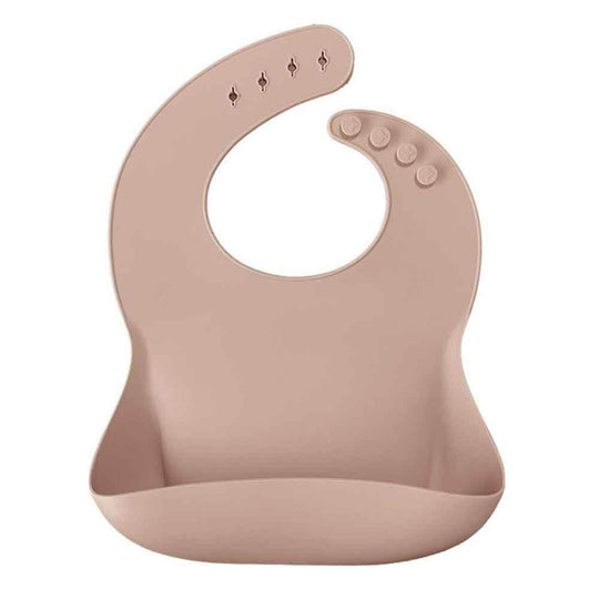 Perfect pink silicone bib for school