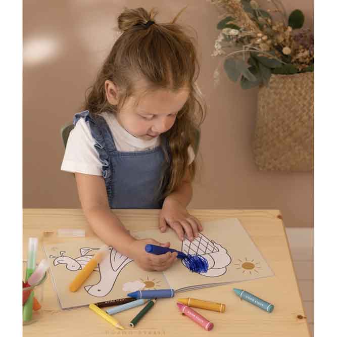 Ceras de cera neón para niños pequeños a partir de 1 año, lápices de cera  no tóxicos, lápices de colores para niños pequeños