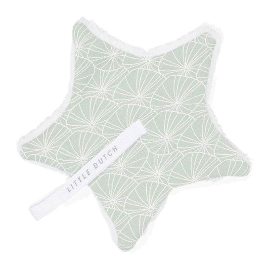 Chupetero Lily Leaves Mint - detalle | Little Dutch